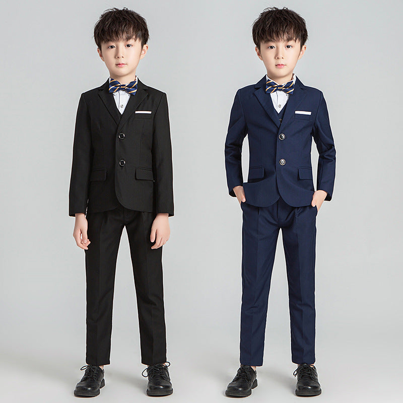 Children's Suit Boys Solid Color Flower Girl Dress  Catwalk Performance Clothing