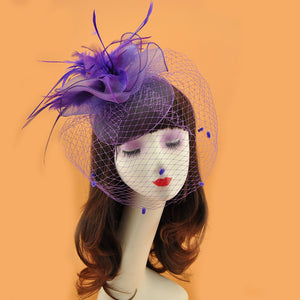 Women's British Elegant Retro Veil Top Hat