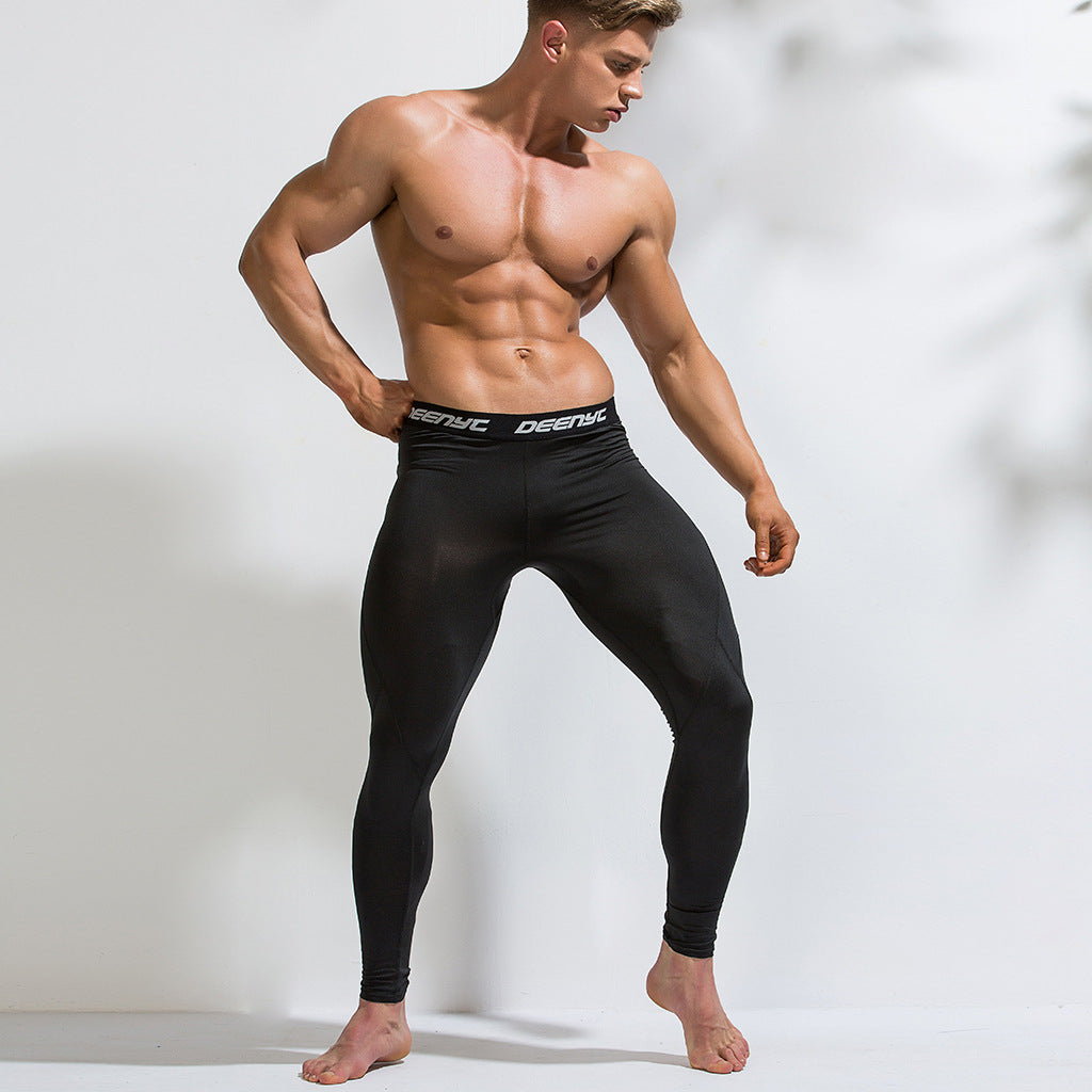 New European And American Plus Size Men's Quick-Drying Training Tights