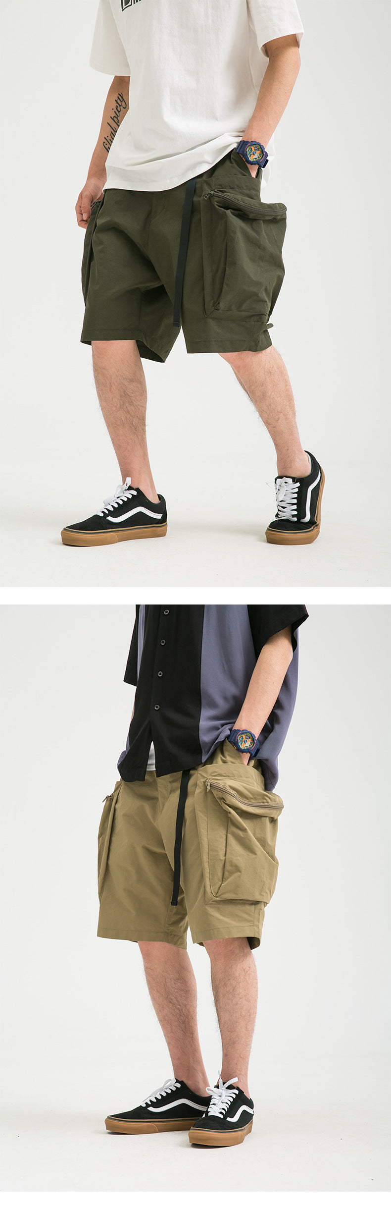 Large Pocket Pants Loose Functional Summer Shorts Men