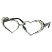 European And American New Peach Heart Diamond Sunglasses Female Cute Cat Eye Heart Shape