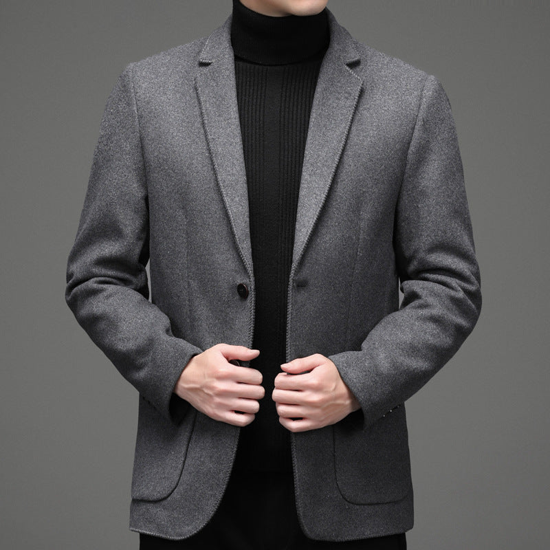 Young And Middle-aged Casual Woolen Coat Men