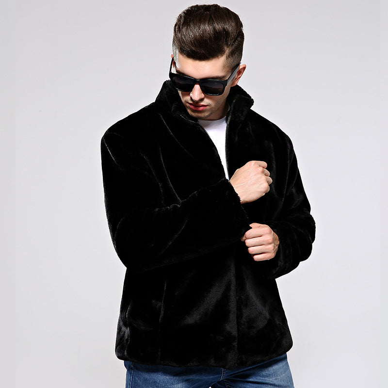 Men's Faux Fur Jacket Mink Fur Coat