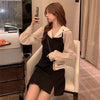 Women's Long-sleeved Shirt Waist Slimming Irregular Dress