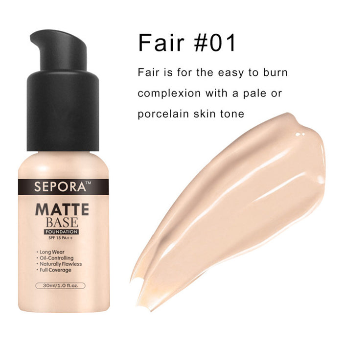 Waterproof Makeup Matte Liquid Foundation Oil Foundation Cream