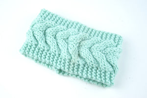 Twist Knitted Wool Headband With Ear Protection Headgear