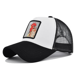 Embroidery Cock Summer Mesh Cap