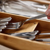 Kitchen Drawer Bamboo Grid Fork And Knife Storage Box