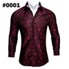 Long Sleeve Casual Flower Shirts For Men Designer Fit Dress Shirt BCY-05