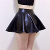 Women's Leather-like Unlined Nude Skirt