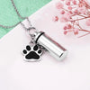 Titanium Steel Cylindrical Urn Pendant Memorial Pet Ashes Necklace Open Perfume Bottle Necklace