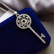 Diamond Garland Key Necklace For Women Reel Chain