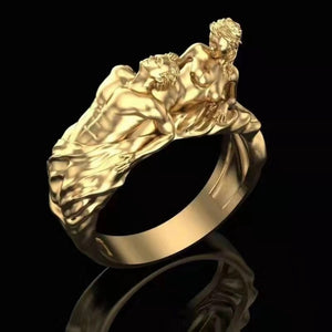 Fashion Men And Women Couple Ring Exaggerated