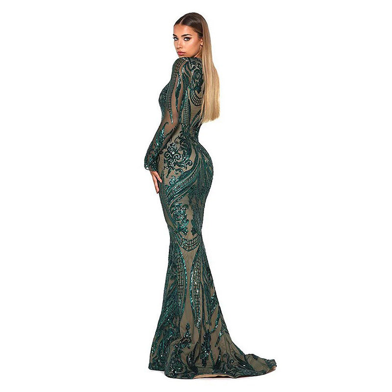 Women's Dark Green Wedding Dress party dress