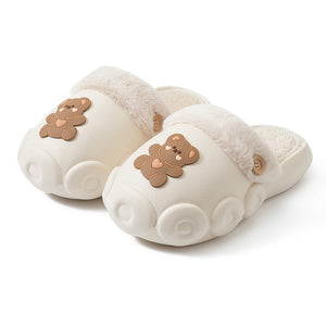 Baer Fluffy Slippers Winter Detachable Washable House Shoes For Women