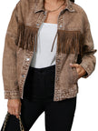 Tassel Lapel Jacket Coat For Women