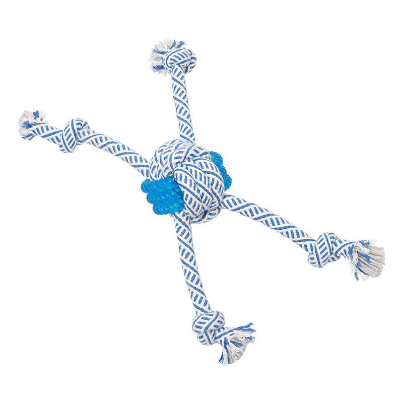 Ocean Series Cotton Rope Dog Toy TPR Pet Molar And Bite Resistant Products