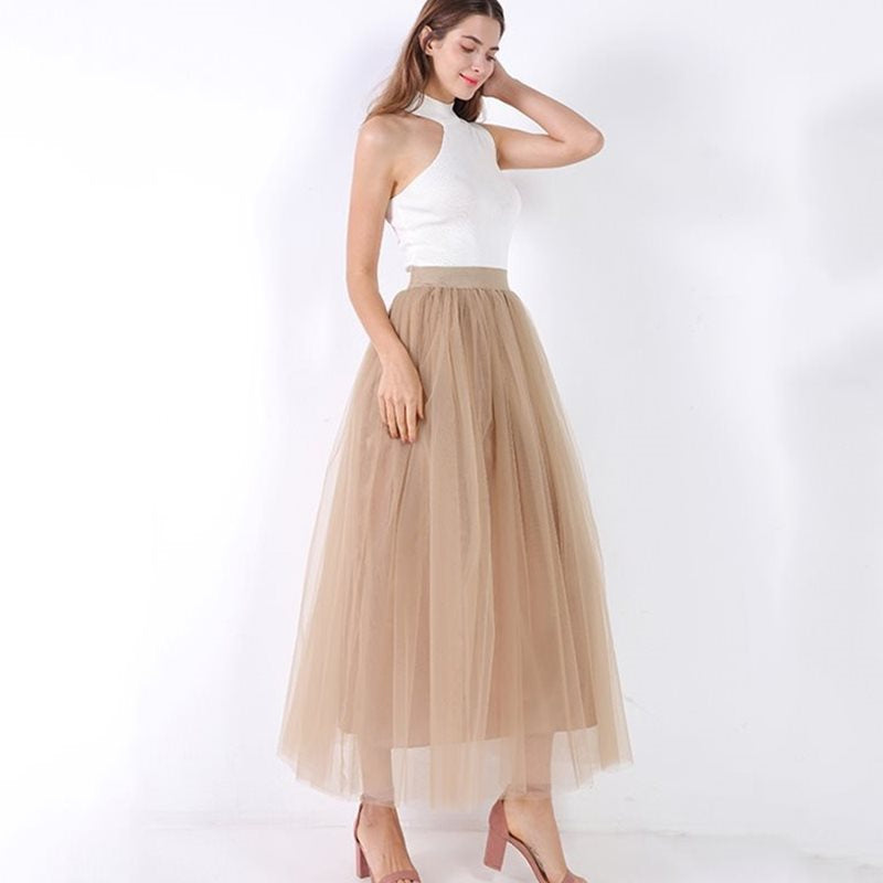 Lace Princess Tulle Long Drees Tutu Skirts For Women