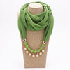 Pearl Chiffon Necklace Scarf Bib Sunscreen Women