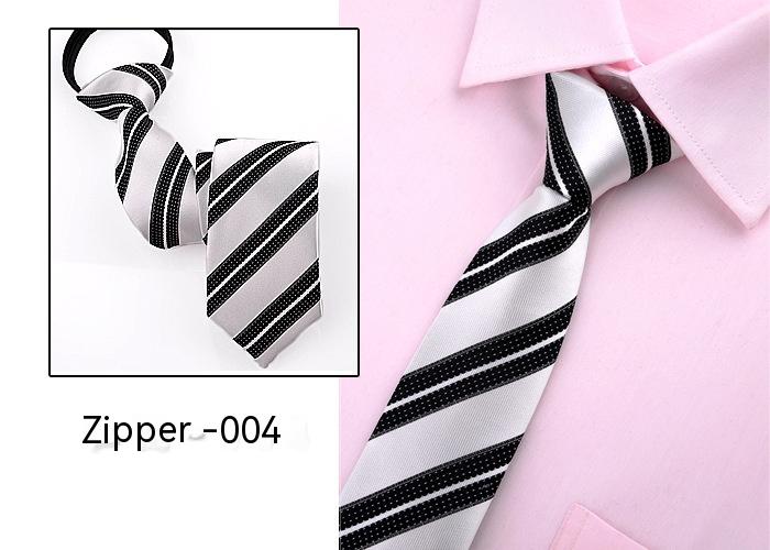 Men's Business Tie 6cm Collar Pull Peels Zipper Tie