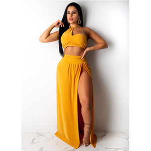 Two-piece Dress Amazon Hot Sale Swimsuit Slit Dress Women