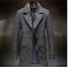 Men Casual Woolen Coat With Scarf