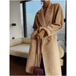 Solid Suli Sheep Camel Coat Women