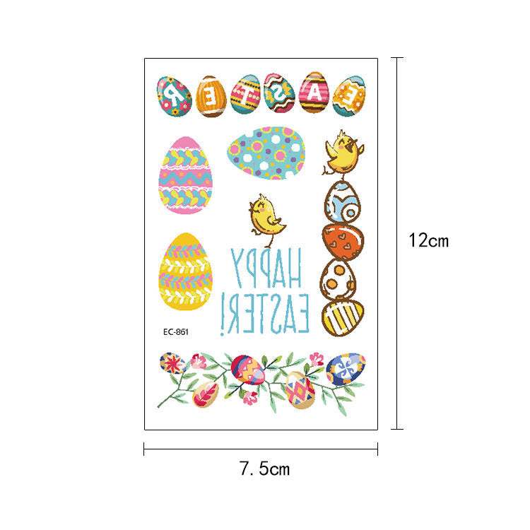 Children's Tattoo Sticker Egg Easter