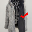 Men's mink fur fur one-piece coat hooded fox