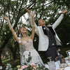 Lace V-neck Summer Couple Photo Shoot Travel Wedding Dress