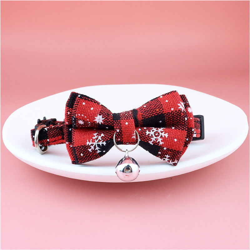 Pet Supplies Cat Bow Detachable Christmas