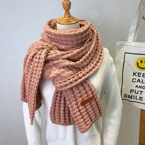 Women's Simple Thick Warm Woolen Scarf