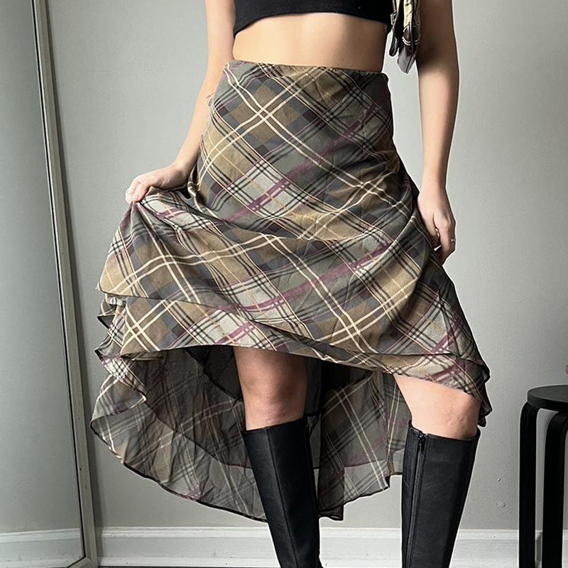 Fashion Print Casual Style Double Skirt