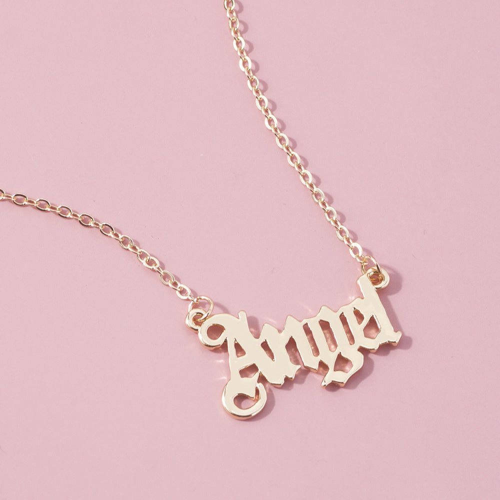 English Letter Necklace Clavicle Chain