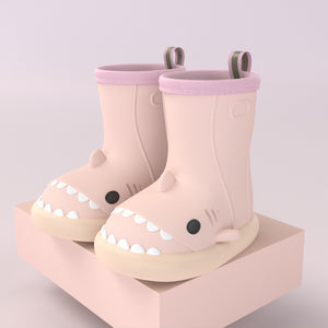 Waterproof Shoes Safety Rubber Shark Slippers Kids Rain Boots
