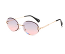 Frameless Personality Small Round Frame Explosive  Women