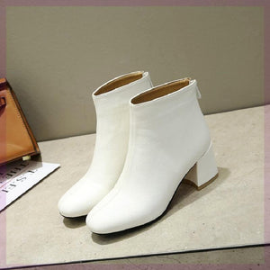 Alpscommerce Autumn And Winter New Short Boots Square Toe Women