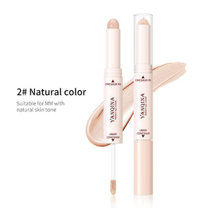 Double Heads Are Suitable For Any Skin Type Natural Color Brightening Liquid Concealer