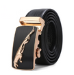 Men's leather business soft leather automatic buckle belt leather