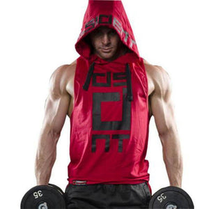 Mens Summer Sleeveless Hoodies gym tops