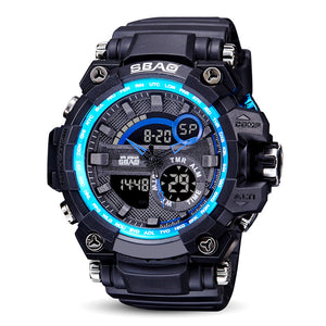 Dual display electronic waterproof outdoor LED watch