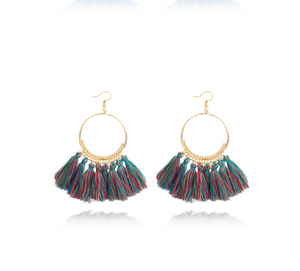 Big Round Drop Dangle Earrings