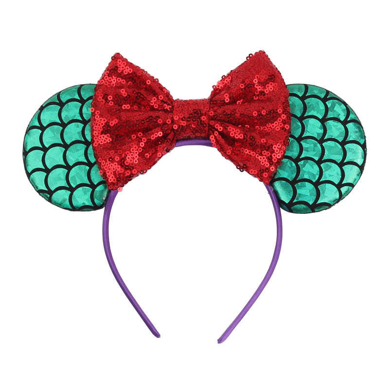 Kids Fashion Mermaid Sequin Bow Headband