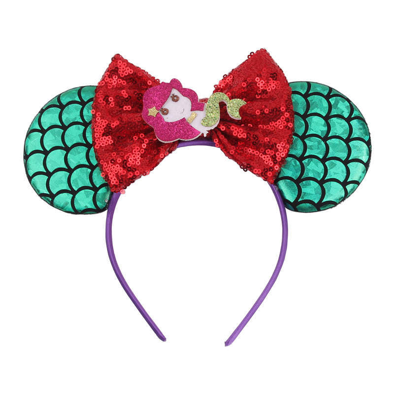 Kids Fashion Mermaid Sequin Bow Headband