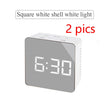 Digital LED multi-function mirror clock