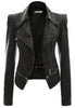 Motorcycle leather jacket jacket zipper two leather jacket