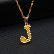 26 letters gold-plated pendant necklace