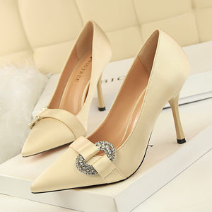 Pointed high heels