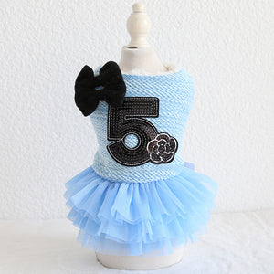 Double Bow Cotton Skirt Teddy Dog Clothes