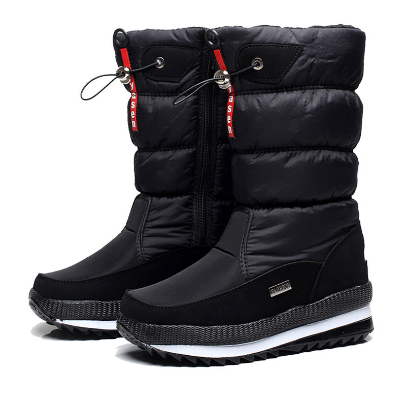 Winter thick waterproof and anti-ski boots